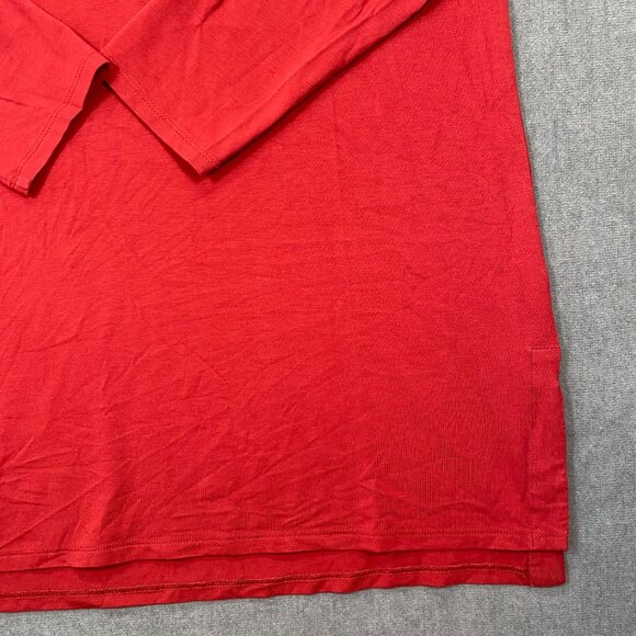 J.Jill Luxe Supima High-Low Turtleneck Tunic Maroon Long Sleeve Womens Size L - Picture 6 of 11